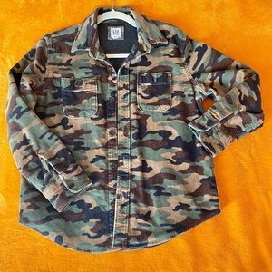 Gap Kids Corduroy Camo Shacket Size L